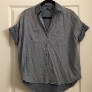 Madewell oversized short sleeve button down